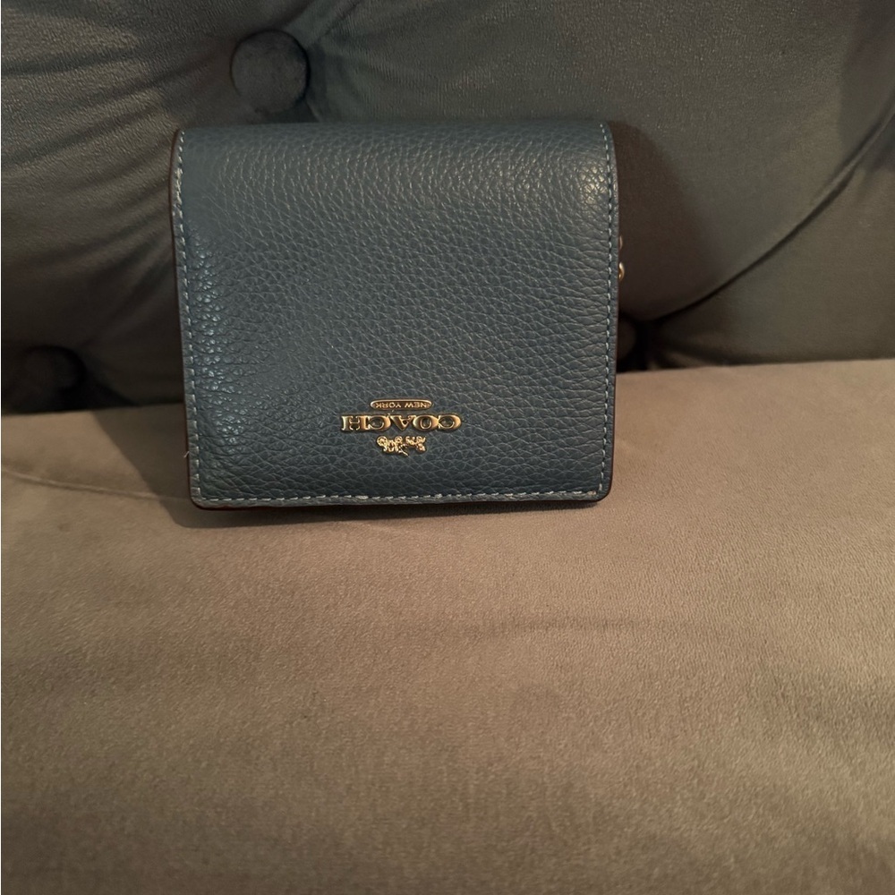 NWT Coach Women's Snap Wallet in IM/ Dark Denim  style # C2862 IML61 - Picture 4 of 15